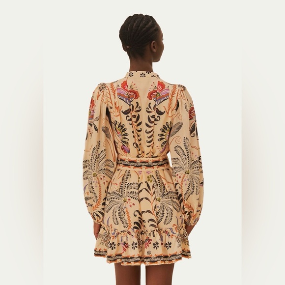 Farm Rio Classic Nature Sand Mini Dress - Picture 2 of 12